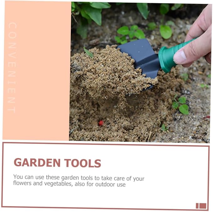 HOMSFOU 5pcs Portable Garden Tool Set with Shovel Rake Pruning Shears in Carrying Case Outdoor Planting Hand Tools for Gardening and Landscaping