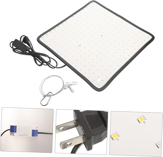 GALPADA Led Hanging Grow Light for Indoor Plants Full Range Dimmable Plant Growth Lamp with Hooks and Chains Lightweight for Photosynthesis and Indoor Growing