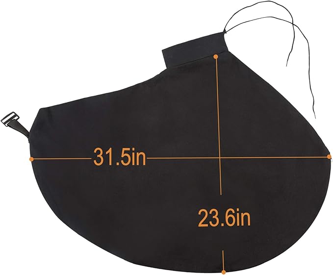 Surblue Replacement Collection Dump Bag for Ultra Blower Rake and Vacuum Leaf Blowers Black 2 PCS