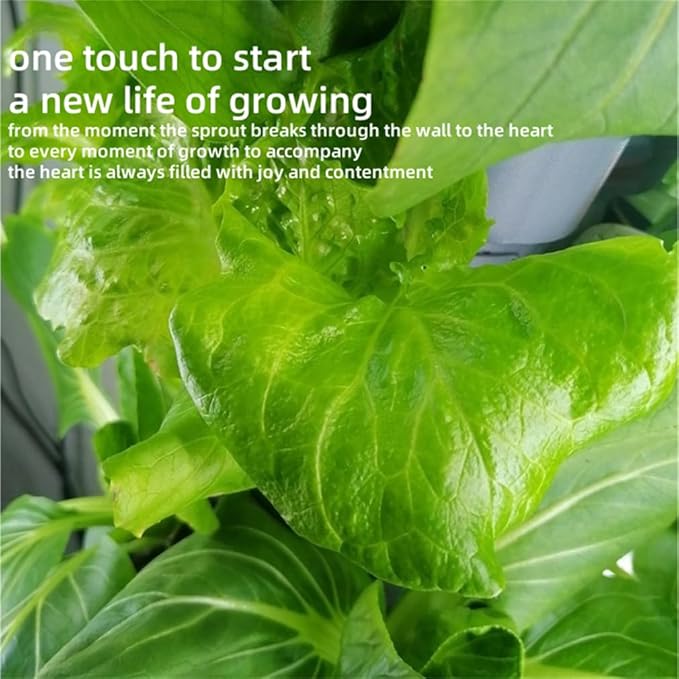 Indoor Smart Hydroponic Vertical Garden Water Circulation Plants Germination Kit with Lighting and Movable Water Tank for Home Indoor Gardening SystemGray6 Levels