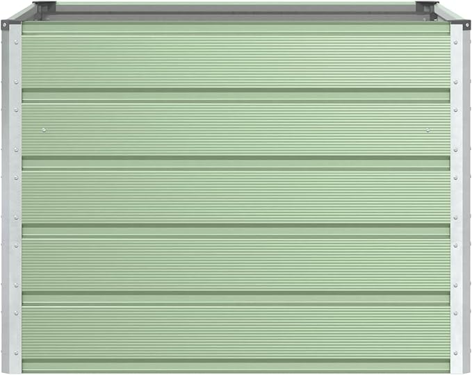 Outdoor Metal Raised Garden Bed Steel Planter Box for Gardening Vegetables Fruits Flowers Easy Assembly 39.37 x 39.37 x 29.53 in Green -574