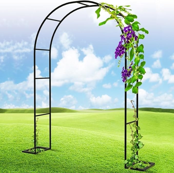 Garden Arch for Climbing Plants Outdoor Arch Trellis Garden Trellis Wedding Arches for Ceremony Christmas Birthday Party Baby Shower Decoration(W 240 x H 250 cm)
