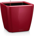 Lechuza Quadro LS 50 Scarlet Red High Gloss Self-Watering Large Square Planter H18.5 L19.7 W19.7 in