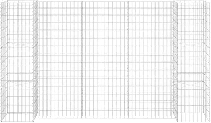 H-Shaped Galvanized Steel Wire Raised Garden Bed Planter Box for Outdoor Flower Beds and Vegetable Gardens Large Size 102.4 Length x 15.7 Width x 59.1 Height with Welded Mesh Stability