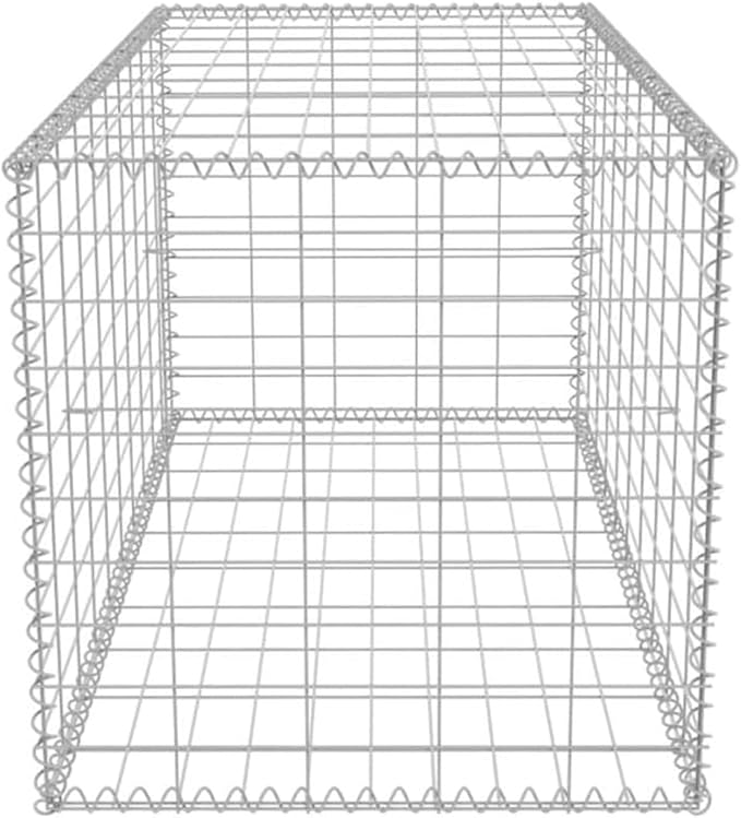 Gabion Basket Raised Bed Planter Gabion Wall Gabion Basket Pots Walls Flowers Stand Outdoor Grow Box Gabion Raised Bed Galvanised Steel 100x50x50 cm