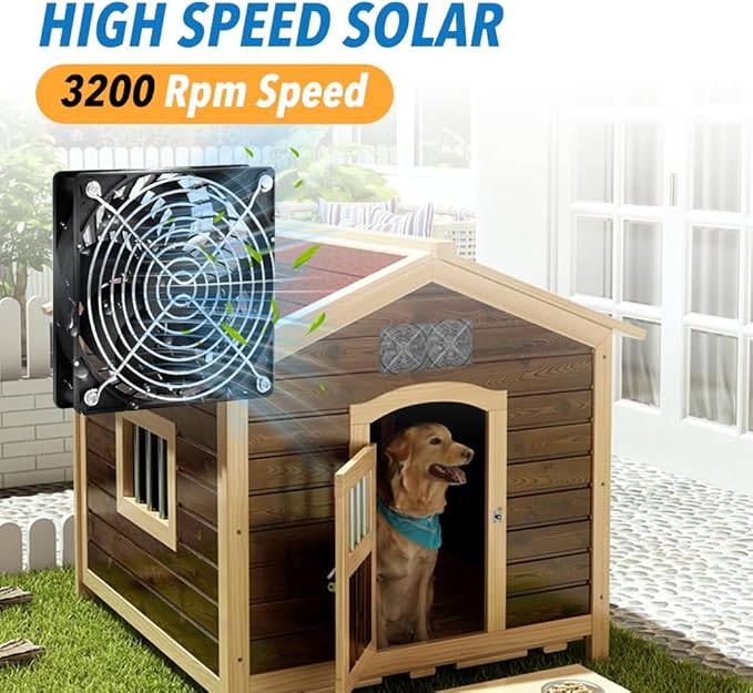 Solar Fan for Chicken Coop 20W Solar Powered Fans with Dual IP65 Waterproof Fans for Outside solar panel kit
