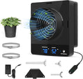 4-Inch Grow Tent Inline Duct Fan Automatic Temperature &amp Humidity Sensing Control Ventilation System for Grow Tents Greenhouses