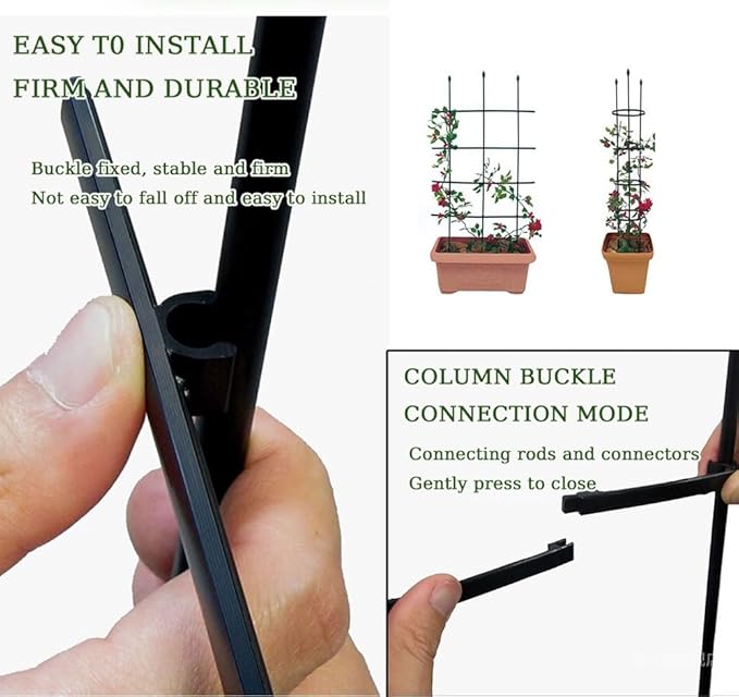 2 Pack Garden Trellis 2 in 1 Plant Cages &amp Supports for Vines Crop Plant Trellis for Climbing Plants Indoor Outdoor Flower Vegetable Vines