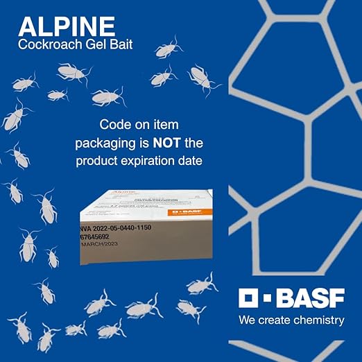 BASF Alpine Rotation 2 Cockroach Gel Bait Roach Killer for Indoor or Outdoor Infestation Control Syringe Applicator 30 gram 4 Pack
