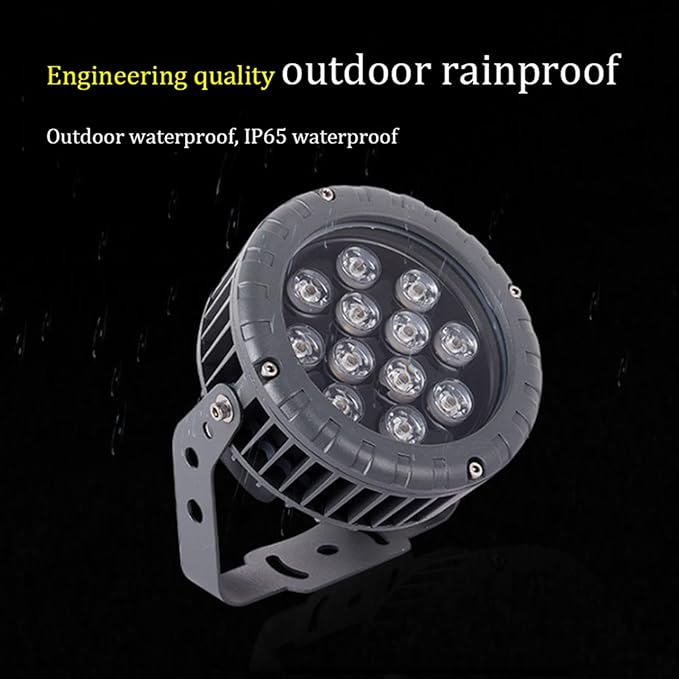 Outdoor Spotlight Low Voltage LED Landscape LightsIP66 Waterproof Site Flood Light for Yard Lawn Garden Pathway Lighting 12V 24V (Color : Green Size : 18W DC24V)