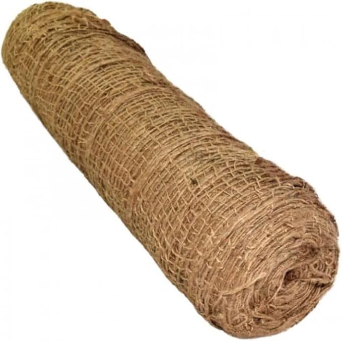 Farm Plastic Supply 100% Biodegradable Jute Erosion Control - 4' x 225' - Soil Saver Mesh Blanket Erosion Control Jute Netting Erosion Control Erosion Control Blanket (2 Rolls - 4' x 225')