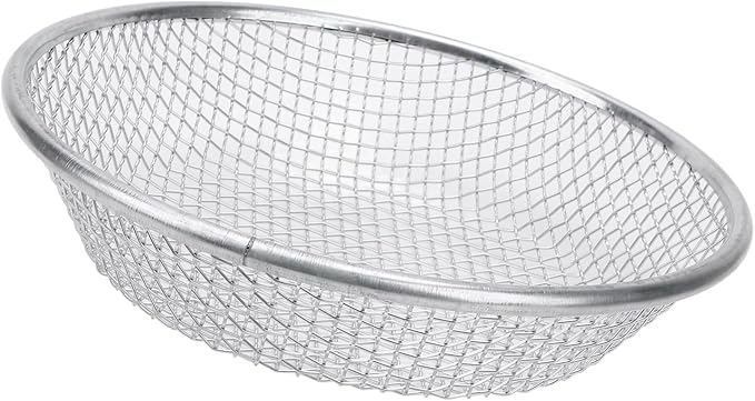 Sand Sifter Round Gardening Sand Soil Strainer Stainless Steel Strainer with Gloves Multipurpose Compost Strainer Gardening Tools Mesh Screens for Gardening (6mm / 0.24in Hole)