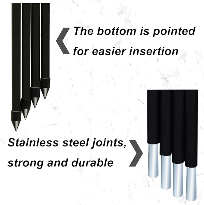 6FT Garden Trellis for Climbing Plants 2 in 1 Plant Cages &amp Supports for Vines Crop Potted/Climbing Plants Indoor Outdoor Plant Stake for Flower Vegetable Tomato Pot Trellis(Black)
