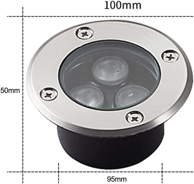 Ultra-Thin Landscape Lights - 3W Waterproof Recessed Floor Spotlight - Outdoor Garden Lamp (RGB A-220V Warm White)