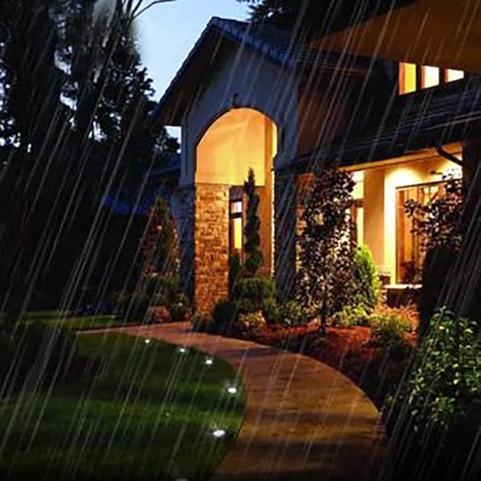 LED Spotlight LED Buried Lights3W Outdoor Recessed Round Landscape Lamp 12V/24V Ground Lights for DrivewayStepGardenPathwayPatio3 PackCool White Light12VYellow Light-12V