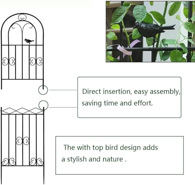 Garden Trellis for Climbing Plants Outdoor Plant Support Trellis for Indoor Potted Plants Plant Trellises Frame for Vines Flowers Vegetable Outdoor(Color:WhiteSize:220*50cm/86.6*19.7in)
