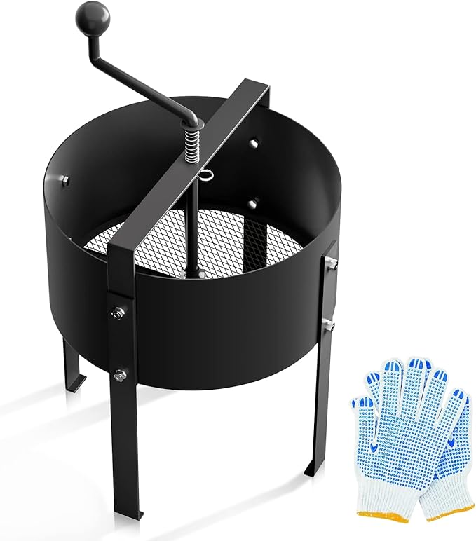 Rotary Soil Sifter Compost Sieve Garden Potting Sifting Mesh Rock Sand Dirt Sieve 13 Sifting Filter with 1/5 Inch Mesh Sifting