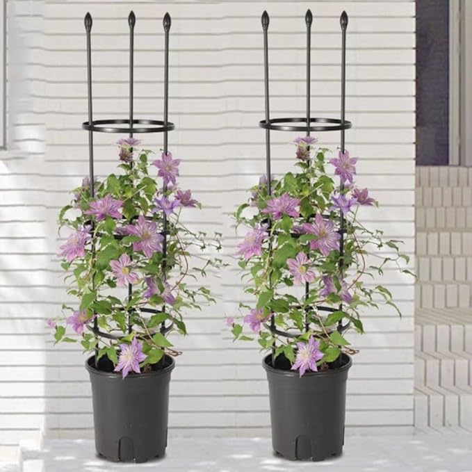 2 Pack Garden Trellis 2 in 1 Plant Cages &amp Supports for Vines Crop Plant Trellis for Climbing Plants Indoor Outdoor Flower Vegetable Vines