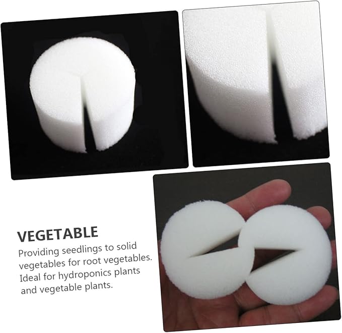 VICASKY 165pcs Hydroponic Planting Sponges Soilless Gardening Tools for Use for Germination and Vegetable Cultivation Efficient Clean Cultivation