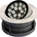 Adjustable LED Buried Light - 24V Outdoor Spotlight IP67 Waterproof Outdoor Buried Lights Ground Landscape Lights Rotation Spotlight Beam Light Outdoor Floor Lamp(Warm White Light12W)