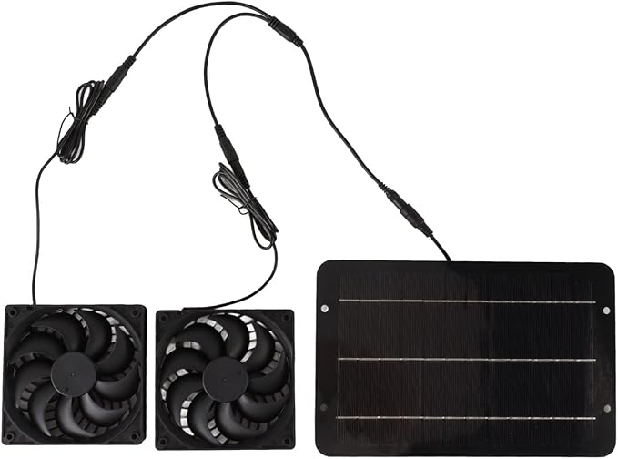 Solar Powered Fan Kits Solar Fan for Chicken Coop Greenhouse Dog House Shed Exhaust Cooling Ventilation