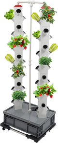 56 Pods Indoor Garden Hydroponics Growing System Vertical Garden with Water Pump Plant Germination Kit Aeroponic Veggie Flower Fruit Growth Pump System for Home