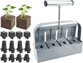 Soil Block Maker - Steel Manual Compactor 2 Inch Block Maker for Gardening Planting Transplanting Cutting Propagator Tool Starter Tray Garden Yard Greenhouse Use Men Women Gardening Accessory Dura