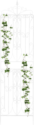 2 Pack Garden Trellis 25x 93 Inch Climbing Plants Outdoor Trellis Iron Arched Garden Trellising Vegetables Vines Flowers Garden Trellises for Lawn Garden Backyard Climbing Plants (White)