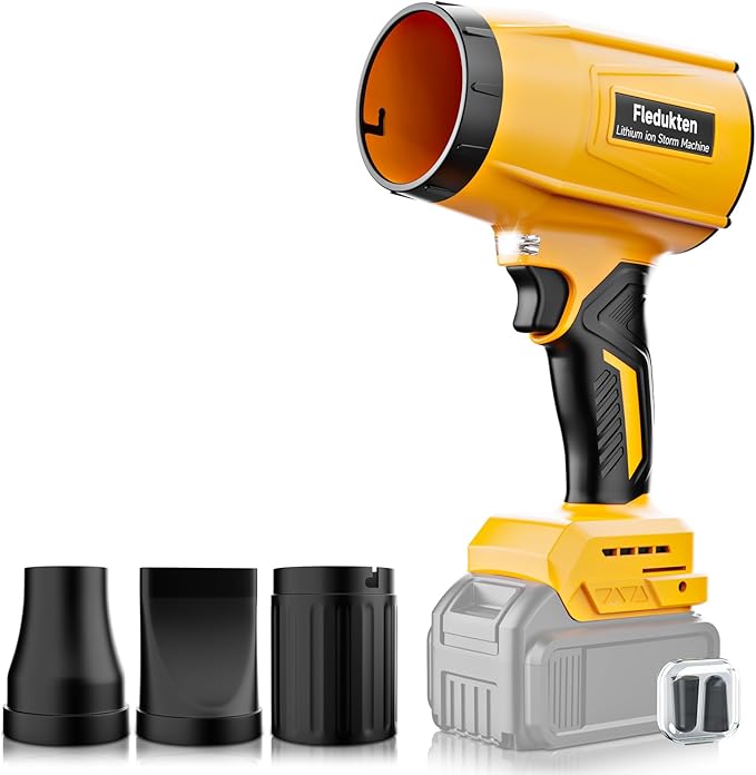 Cordless Leaf Blower Compatible with DeWalt 20V Battery (Tool Only) 800000 RPM Brushless Turbo Jet Blower up to 60m/s Airflow Lightweight 1.5 lbs Handheld Dust Blower for Patio Lawn &amp Garage