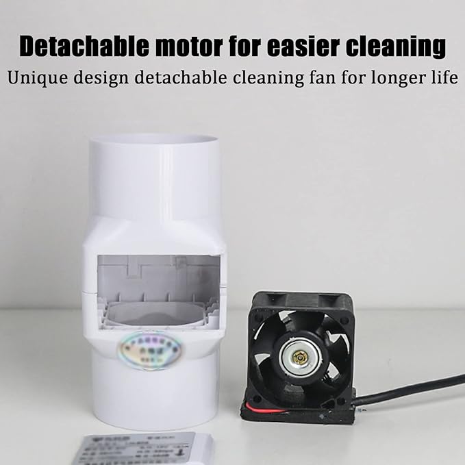 2” 50mm Inline Variable Vent Duct Fan with 20mm PVC Duct 92 CFM 18W Air Diffuser Blower 12V Electronic Booster Fan for Grow Tents Hydroponics Home Use (50mm/20mm Not Adjustable Speed)