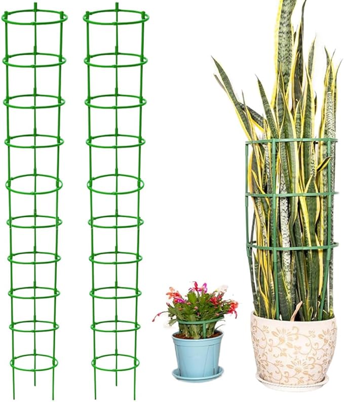 Tomato Cages for Garden Plant Support Cage with Adjustable Rings Garden Trellis for Climbing Plants Outdoor Peony Cages and Supports Plant Cage Tomato Support Cage for Flower Vine (20 Tiers)