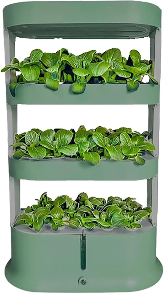 Garden Hydroponic Growing System 48 Pods Hydroponics Tower with LED Grow Light Automatic Watering Smart Aquaponics Planter for Indoor Gardening