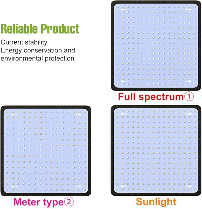 2Pcs 500W Full Spectrum Planting Lamp UV IR Greenhouse Hydroponics System Sunlike Seeding Lights 110V Vegetable Bonsai Fruit Potted Succulent Moss Cactus Cultivation Lighting with Hook US Plug