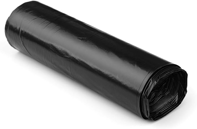 Plastic Sheeting 4 MIL Black (10x100) Roll for Tarp Garden Painters Drop Cloth Plastic Mulch Weed Barrier Underlayment Concrete Curing Moisture Vapor Construction Film Lumber Ground Cover