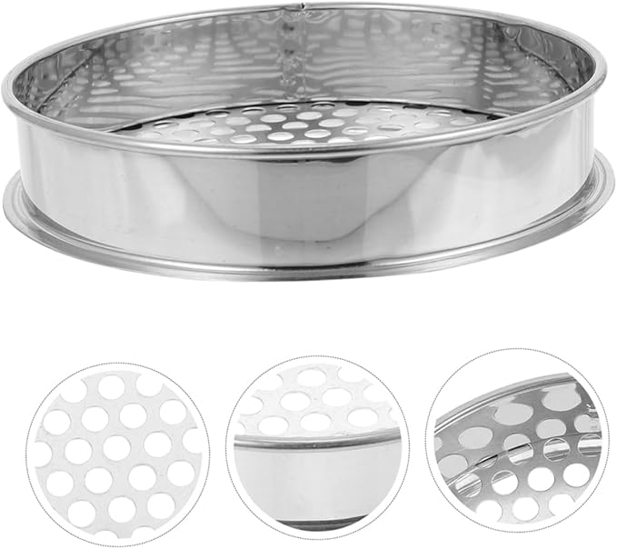 2pcs Garden Sifting Tool Stainless Steel Soil Sieve Manual Soil Sieve for Gardening