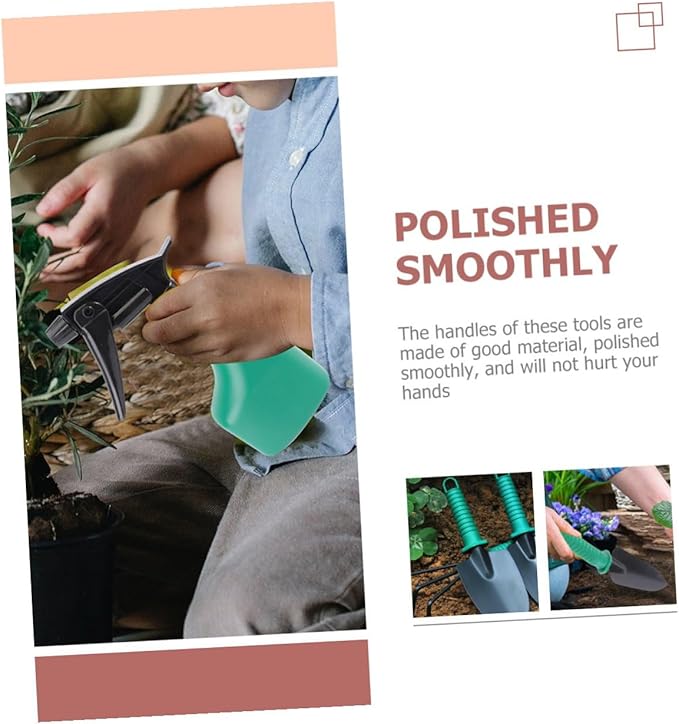 DOITOOL Garden Tool Set 5pcs with Shovel Rake Pruning Shears and Portable Carry Case for Gardening and Planting Tasks