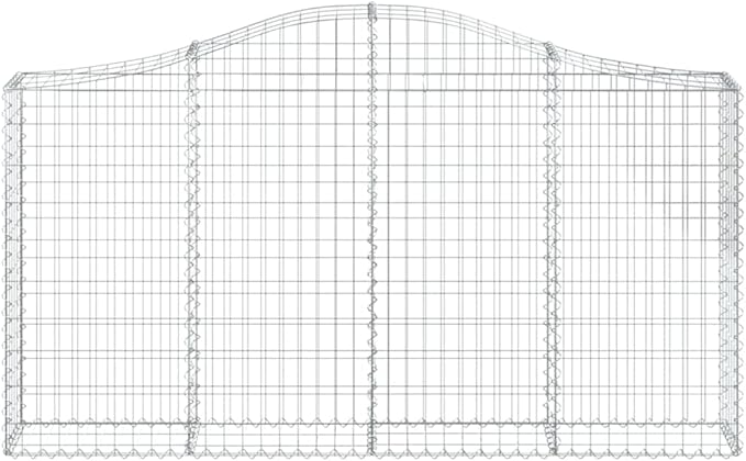 5-Pack Gabion Basket Planter Set 78.7x11.8x39.4/47.2 Galvanized Iron Outdoor Planter Box for Garden Raised Bed Silver Wire Flower Boxes for Patio Landscaping