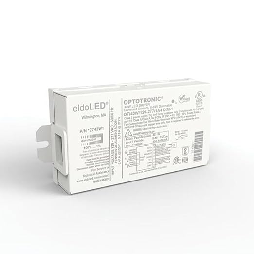 OPTOTRONIC OTi 40W 120-277 1A4 DIM-1 AUX Constant Current Programmable Compact LED Driver (*2743W2 / 57353)