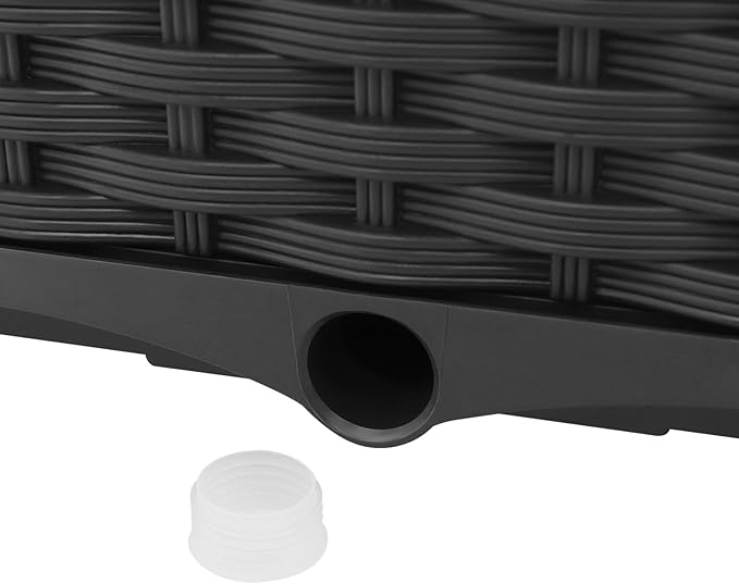 4-Pack Elevated Planter Box with Climbing Trellis 33lbs Capacity Raised Garden Bed Adjustable Vertical Planting Box with Drainage Plugs for Balcony Patio Backyard Flowers(Dark Black)