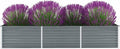 Gray Galvanized Steel Raised Garden Bed - Deep &amp Wide Weather-Resistant Easy Assembly