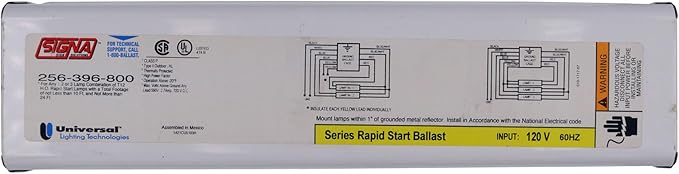 Universal Lighting 256-396-800 Fluorescent Sign Ballast 1-2 or 3-Lamp 96W T12HO 120/277V