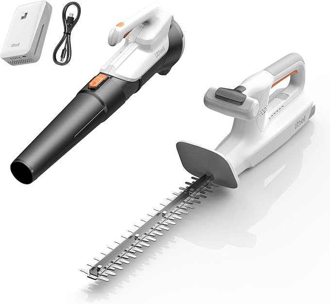 Litheli Cordless Leaf Blower and 20 Hedge Trimmer kit 1 * 2Ah Battery Include Work with Litheli U20 20V System (1 * 2Ah Battery Include)