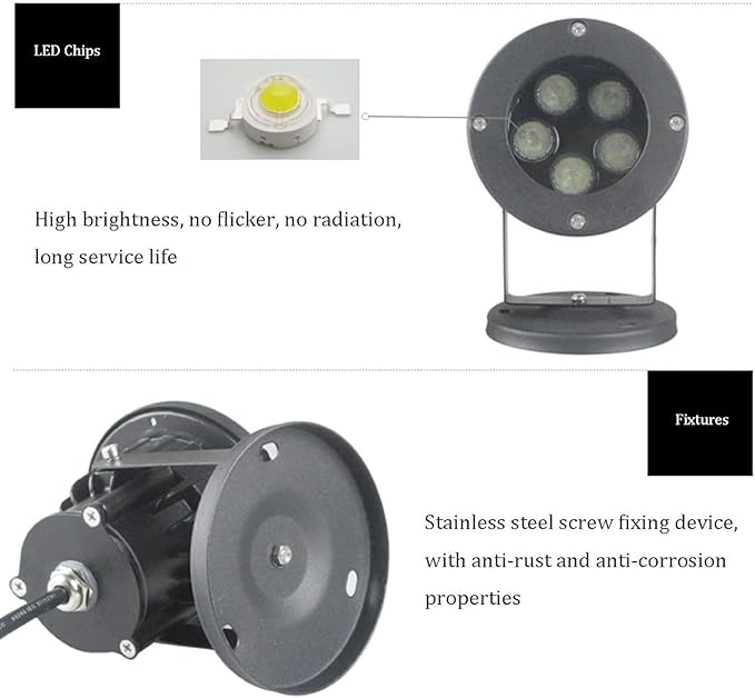 IP67 Waterproof Outdoor LED Spotlight - Spotlight Led Beam Light Long Di Irradiation Narrow Beam Lamp AC 90-260V LED Outdoor Floodlight Courtyard Tree Landscape Projection Light
