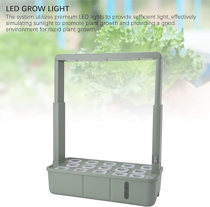 Yosoo Indoor Hydroponics Growing System LED Grow Light Flexible Control One Button Operation for Indoor Vegetable Fruit Flower Growing