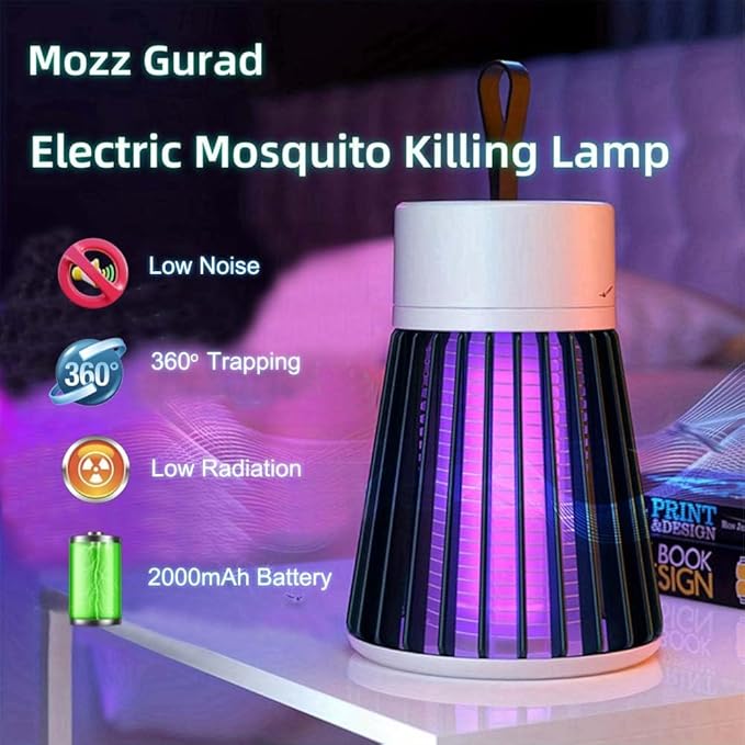 Mozz Guard Mosquito Zapper 2025 New MozzGuard Outdoor Mosquito Lamp USB Charing and Low Noise Portable Cordless Zapper Outdoor for Indoor Home Garden Camping Picnic (2 Pack)