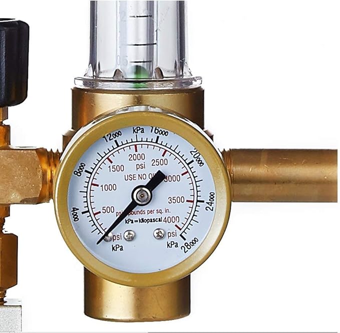 CO2 Regulator by Carbon Accelerator for C02 Tanks - Gauge for Pressure and Flow Meter with 120v Plug for Solenoid Valve for Grow Rooms Tents and Works with PPM Controllers and Timers
