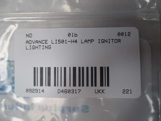 Advance LI501-H4 Lamp Ignitor Black HID Polycarbonate Lens Vehicle Light Vehicle Lamp Ignitor