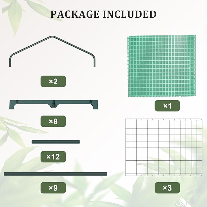 Greenhouse for Indoor Outdoor Small Plastic Plant Green House 3-Tier Rack Stand Portable Greenhouses with Durable PE Cover for Seedling