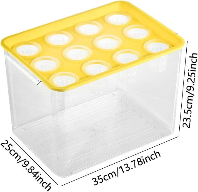Hydroponic System Growing Kit Microgreens Growing Kit Garden Cabinet Box Easy to Use Indoor Hydroponics Tool for Vegetables Yellow Lid