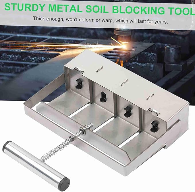 Soil Blocker 2 Inch Soil Block Maker Handheld Soil Blocking Tool for Garden Prep Seed Starting Grow Seedling (Soil Blocker only #91)